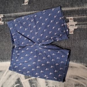 J Crew Gramercy navy flamingo shorts